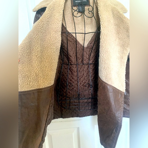Moda International leather jacket, brown, size S, great condition - Picture 2 of 3
